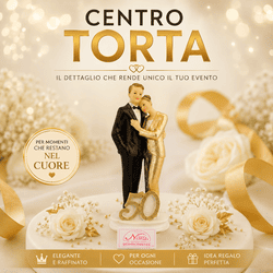 Centro torta nozze d'oro